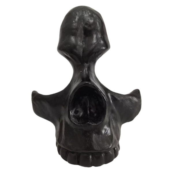 Svart Resin Hodeskalle Skulptur Fred Harmoni Rom Handlegalleri DekorasjonSvart