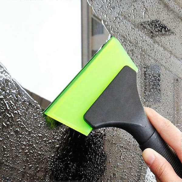 Small Scraper with 5 Inch Green Rubber Window Film Scraper, Mini Wiper Window Tinting Tool with Non-Slip Handle for Car