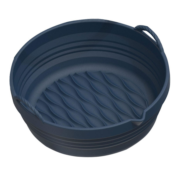Fryer Silikon Pot Fryer Tilbehør Fryer Silikon Foringer Kurv Køkken Genanvendelige Friturestegere Ovn Tilbehør Navy blue