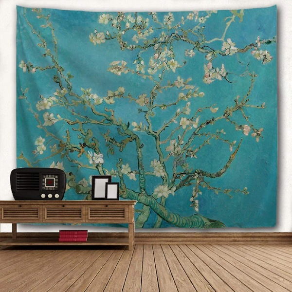 Gobeläng Van Gogh grenar av ett mandelträd i blom Gobeläng Vägghängande konst Heminredning för vardagsrum Sovrum Badrum Kök Sovsal80x60 tum 80x60 inch