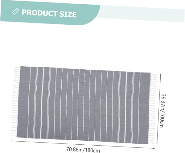 Striped Pattern Turkish Beach Towel Long Sun Protection Wrap Comfortable Fit
