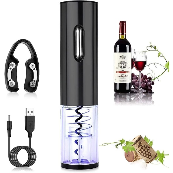 USB Laddningsbar Elektrisk Korkskruv Automatisk Flasköppnare Laddningsbar Elektrisk Flasköppnare Professionell Korkskruv Champagneflasköppnare Present Id
