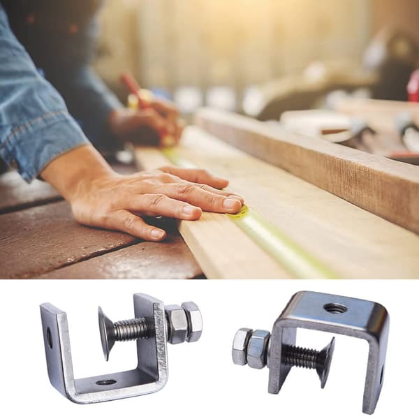 2 stk C-klemmer rustfrit stål 30 mm til boligforbedring (BT)