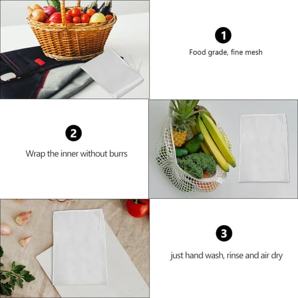 2 stk. juicefilter si-pose frugtfilterpose nylon finmasket