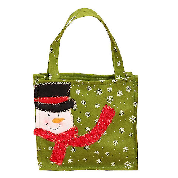 Grön 2Jultomte Snögubbe Klassisk Design Julgranshänge Barn Julgåva Påse Grön 2