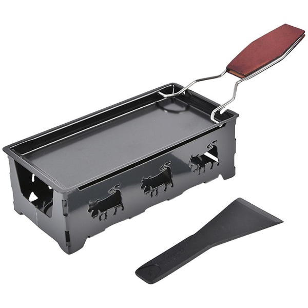 Køkkenudstyrssæt Mini Oste Raclette Oste Smelterpande Grillplade Ostegrillpande 18,5x9cm 18.5x9cm