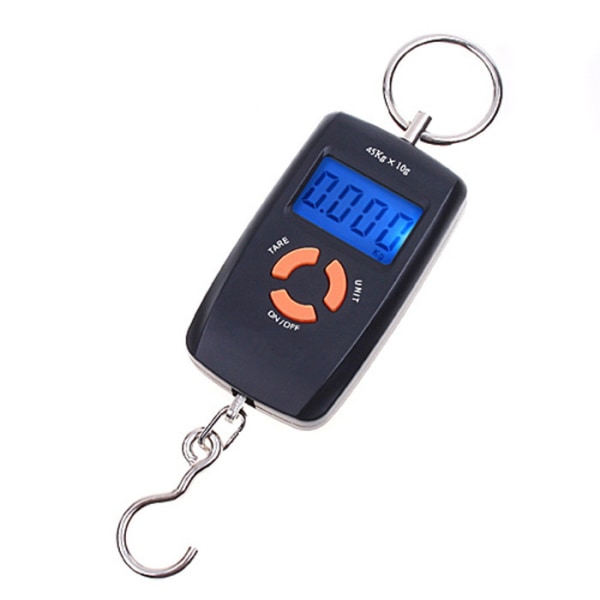 45 kg Bagage hængende vægt Digital vægtning Fiskevægt Krog Fiskevægt Mini lomme LCD hængende elektronisk vægt