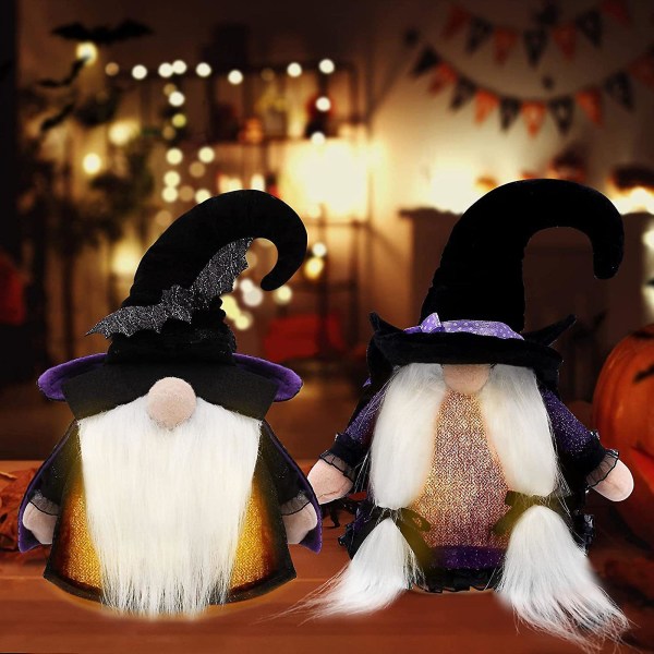 Känslig Ornament Häxa Tomte Docka Plysch Bondgård Träd Stativ Halloween Dekoration Flickan
