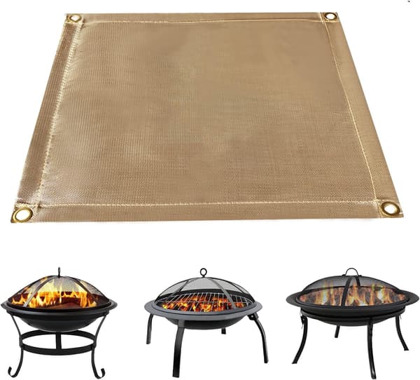 (95x80cm) Brandsikker Måtte | Ildfast Måtte | Grillmåtte | Grill