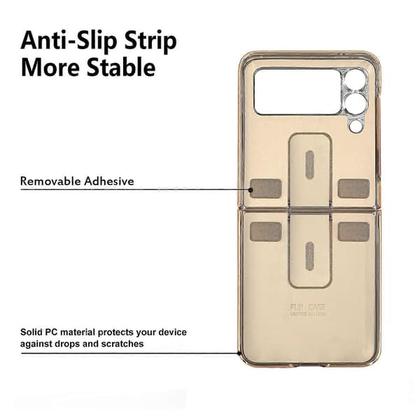 For Samsung Galaxy Z Flip4 Diamond Grid Simple Leather Ring Phone Case