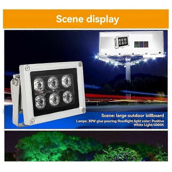 Infrared Illumination 6 LEDs 60 Degree Wide Angle IR Illuminator Waterproof LED Lamp For CCTV Camera