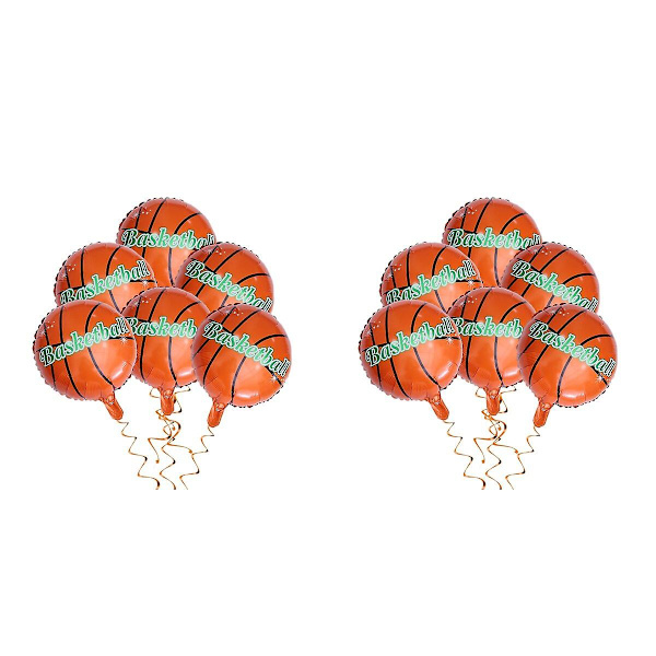 18 stk. 18 tommer Basketball Aluminium Film Ballon Dekorative Balloner Aluminiumfolie Balloner Del 12 pcs 6pcs