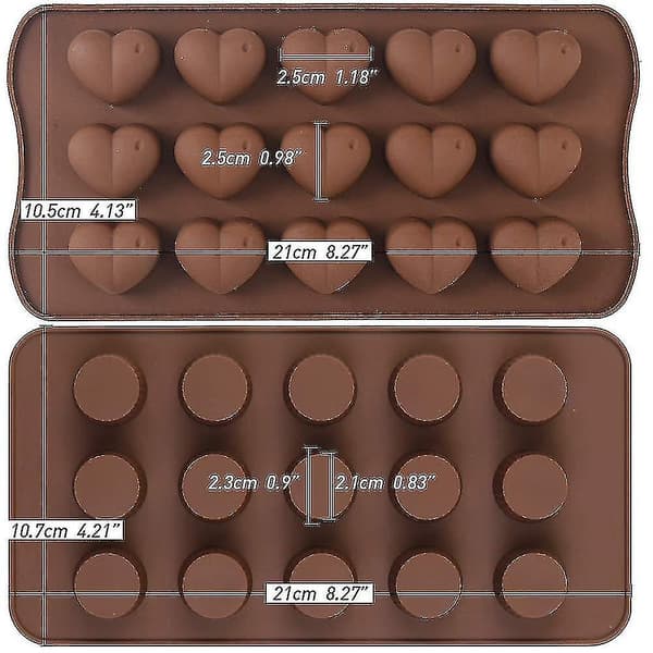 4 stk. Silikoneforme til Chokolade, Bageform til Chokolade, Gelé, Slik, Fedtbomber Keto Snacks, Isterninger, Runde Kopper