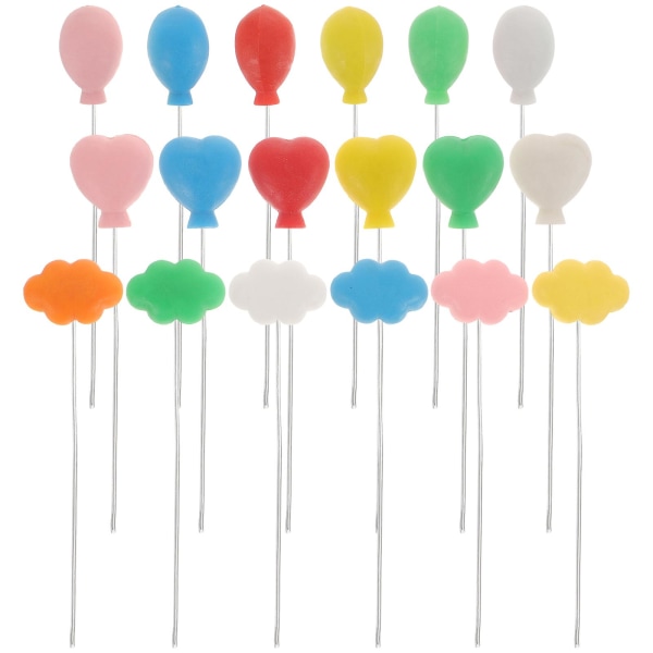 24 st Miniatyrballonger Dockhus Mini Ballonger Kakspinn Cupcake Toppar Födelsedag DekorationerAsso Assorted Color 10.5x2.5cm