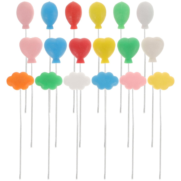 24 stk Miniatyrballonger Dukkehus Mini Ballonger Kakepinner Cupcakes Topper BursdagsdekorasjonerAsso Assorted Color 10.5x2.5cm