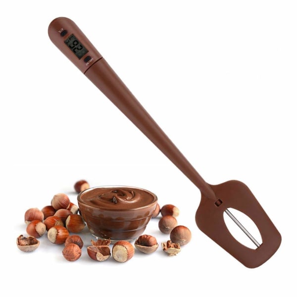 Termometerspatel med gjennomsiktig digital skjerm for sjokoladekremer Sauser Syltetøy og sirup Øyeblikkelig avlesning