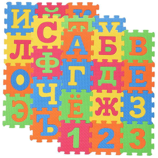 36st ryska alfabetet matta pussel ryska bokstavsmatta pussel baby lekmatta baby golv leksak baby till 9X9X0.6CM