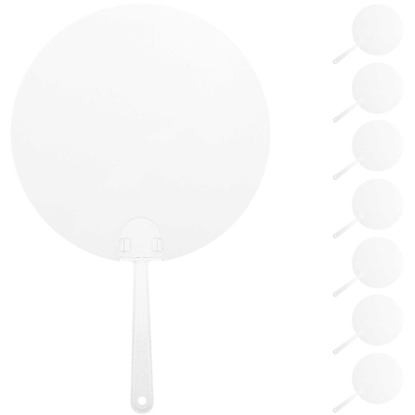8 kpl Tyhjiä Tuulettimia DIY-Maalausta Varten Läpinäkyvät DIY-Tuulettimet Lasten Tyhjiä Maalaus Tuulettimia PVC-Graffiti-Tuulettimet Transparen1t 27X17X0.1CM