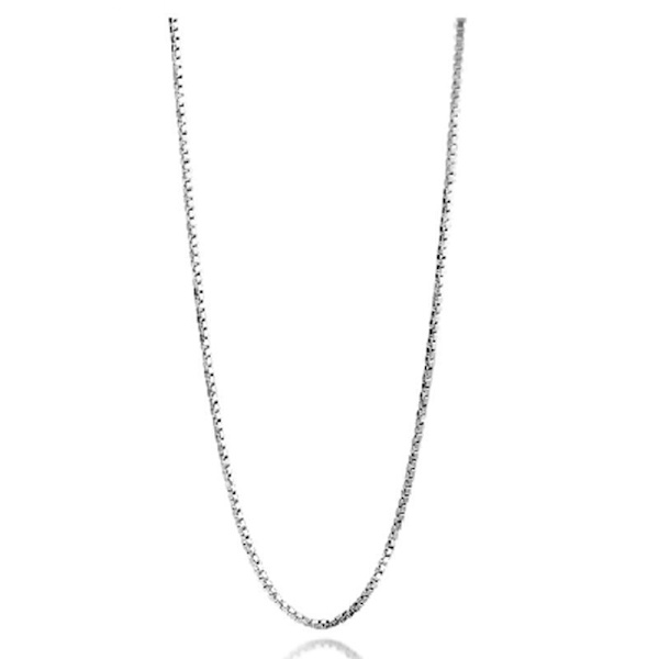 Vridkedjan Halsband - Silver Boxkedja för Män, Mäns Kedjehalsband, Rostfritt Stål Kedjehalsband för Män Kvinnor och Pojkar, 1mm