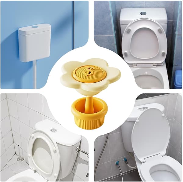 Toalettknapp Trykknapper – Toppspyleknapp, Toalettspylehjelpemiddel med Ergonomisk Håndtak, Tilbehør