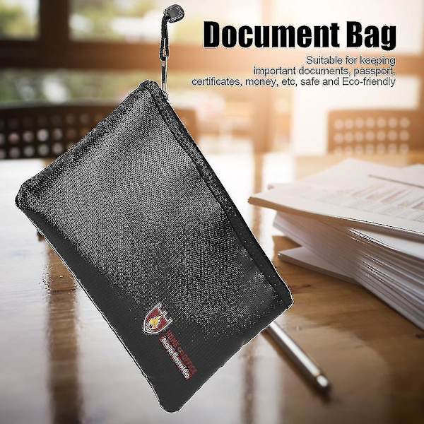 Brandsäker Dokumentväska Brandbeständig Vattentät Kuvertpåse För Pass Pengar Filer 34cm X 25cm