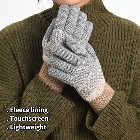 Termiske hansker for kvinner Vinter Touch Screen Hansker Elastiske Varme Kni