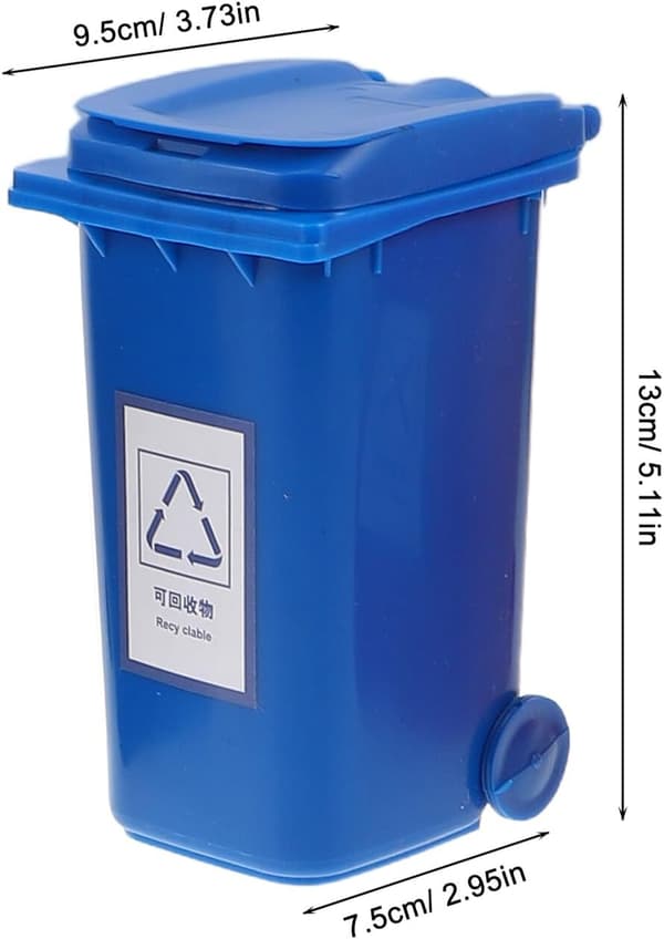 4-pack Mini Desktop Bins with Lids - Small Desk Organizer for Office