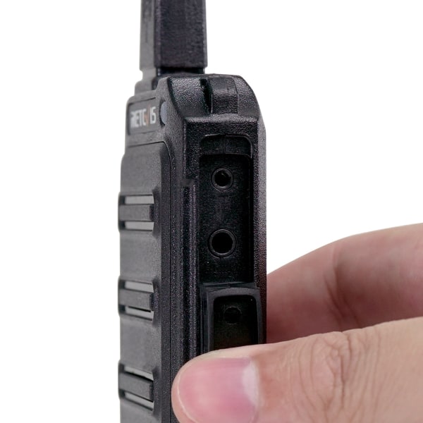 Ammattimainen radiopuhelin, ilman lisenssiä ladattava radiopuhelin 1300 mAh, mini radiopuhelin kuulokkeilla (musta, O