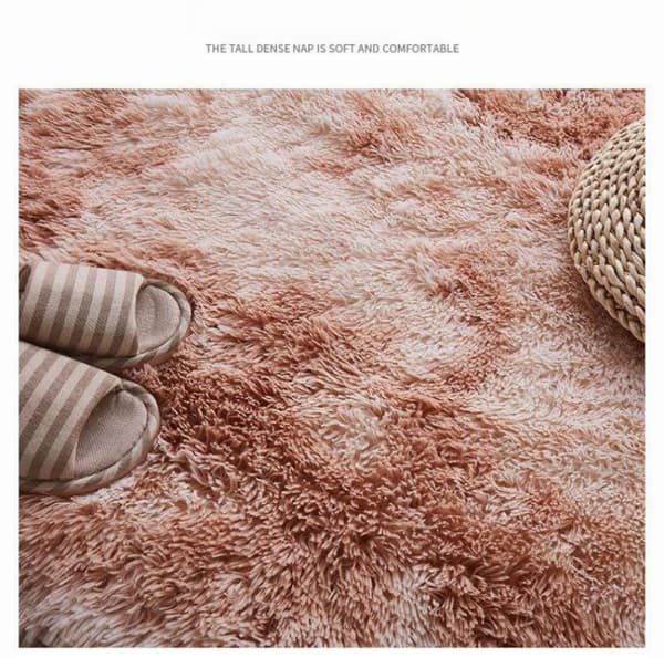 Rektangulär silkeslen ull tie-dye golvmatta, perfekt för vardagsrum, sovrum, hemmakontor, köksmatta, 1,6 x 2,6 fot