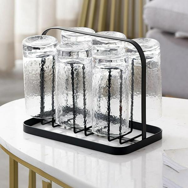 Minimalistisk Jern Kop Tørrestativ Glas Kop Holder Kande Organizer Køkken Kop Holder