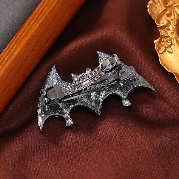 Klær 2pac Halloween Rhinestone Bat Halloween Bat Hårspenner Krystall Bat Hårklipp Rhinestone Bat Hårspenne Hårklipp: S