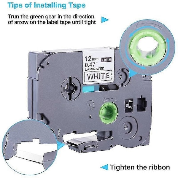 5-pak Etiketprintertape til TZe-231 -231 Lamineret P-Press Etiketprintertape, til Model PT D200 D210 H100 1880 [db]
