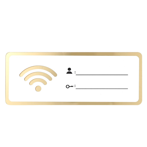 Akryl Wifi Skilt Gjenbrukbart Konto Og Passord Wifi Skilt For Offentlig Butikk Hvit 25X10X0.3CM