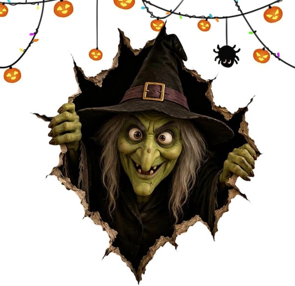 Halloween Spooky-Themed Wall Decals for Home Decor, Halloween 3D Wall Decals - A
