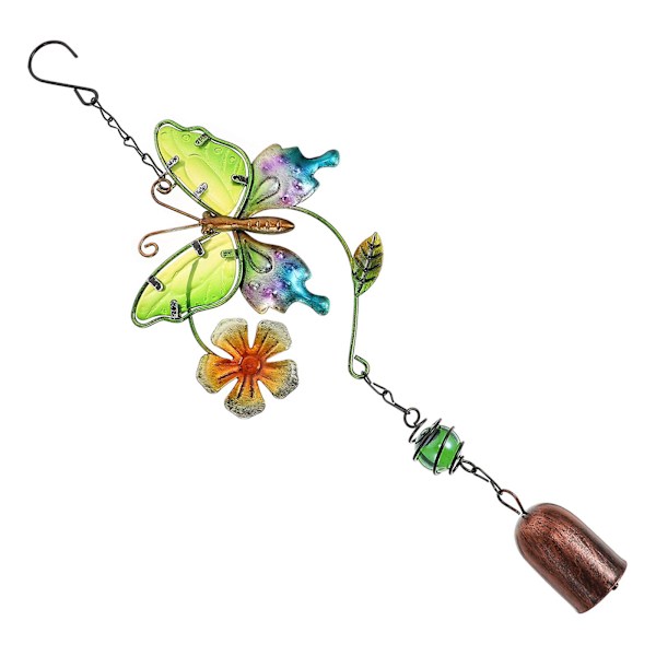 1 st järnkonst vindspel blomma design vindklocka hem hängande prydnad gul