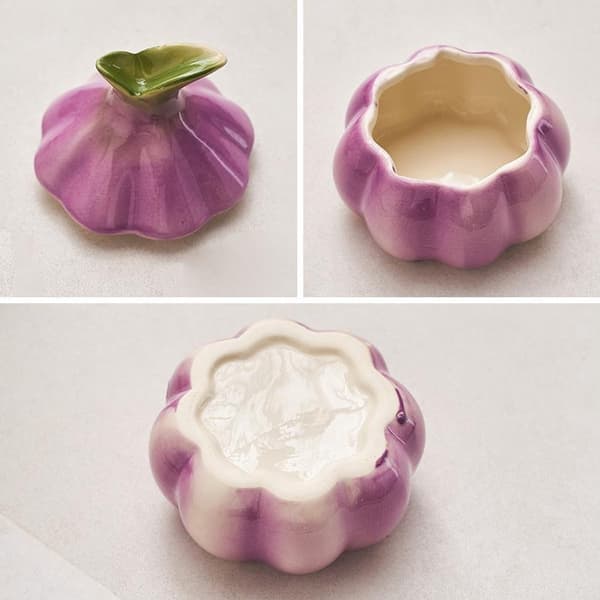 Mini Garlic Storage — Jars with Lids — Kitchen Utensils — Garlic Jar — Storage Jar — Ceramic