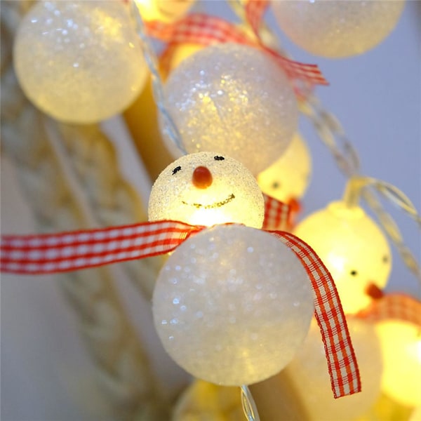 10/20 Snowman Dekorativ String Lights LED 1,5m för 3m Jul NyårsdekorationRGB