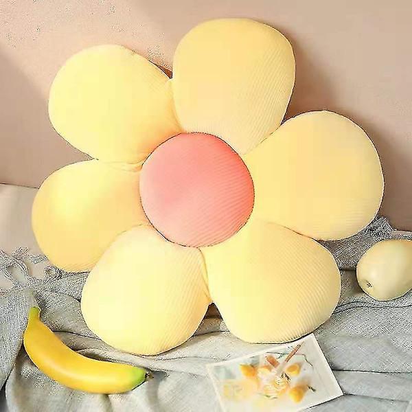 Blomsterformet pute gulvstol sete pute, myk komfortabel plusjpute tatami sittepute 35x35cm