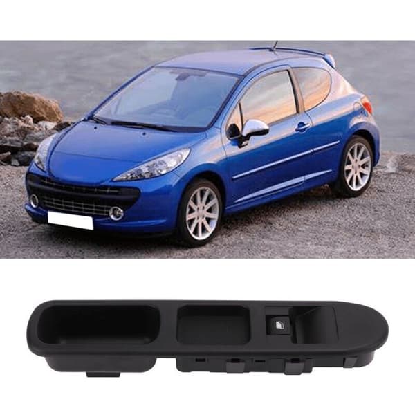 Window Lifter Switch Passenger Side 6490.HQ ABS Black Sensitive Replacement for PEUGEOT 207