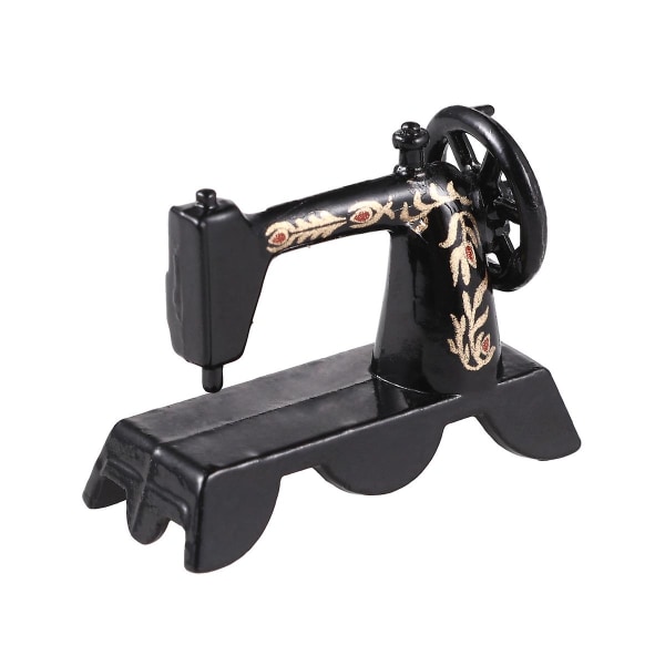 Doll House Furniture Delicate Mini Sewing Machine Miniature Sewing Machine Retro Sewing Crafts KidsB