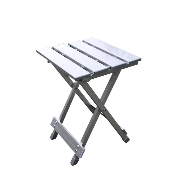 Kompakt bærbar sammenleggbar stol i aluminiumslegering Utendørs krakk Sete For Fiske Camping Reise Piknik Sølv Silver