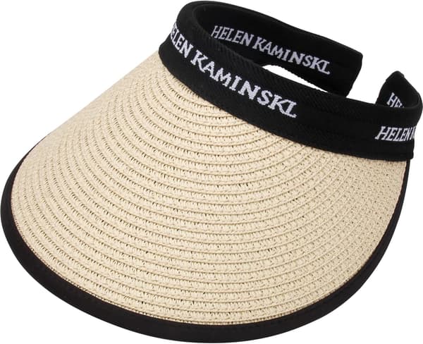 Solskjermhatt i strå for kvinner, sommerhatt med bred brem UV-beskyttelse justerbar for utendørs Off-white Medium Off-white Medium