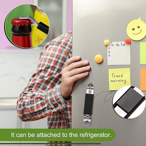 4-pack Magnetiska Flasköppnare Klassisk Rostfritt Stål Punch Öppnare Burk Tapper Flasköppnare Med Magnet För Camping Och Resor