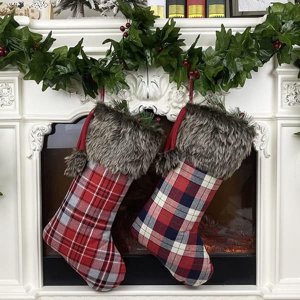 2 stk. personlige julestrømper 47 cm store julestrømper