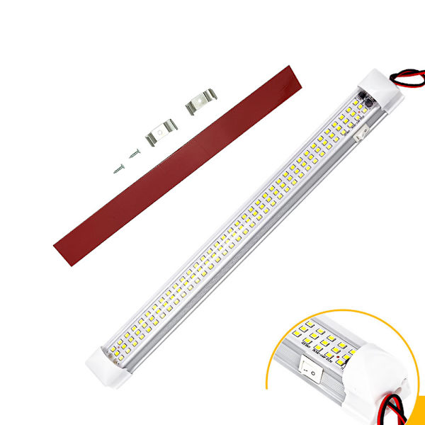 1 stk LED Bar 12V, Auto LED Strip 108 SMD LED Bil Interiør LED Strip 12V~80V - Lys LED Strip Led Belysning 12V Van med Switch