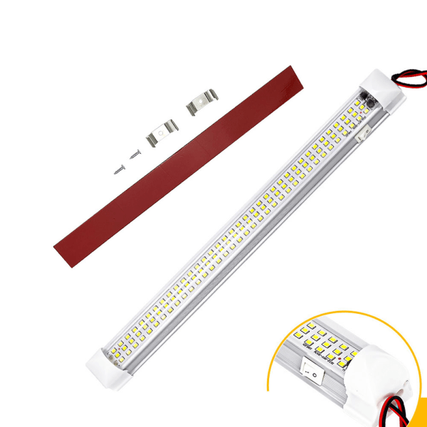 1 stk LED-list 12V, Auto LED-stripe 108 SMD LED Bilinteriør LED-stripe 12V~80V - Lyssterk LED-stripe LED-belysning 12V Varebil med bryter