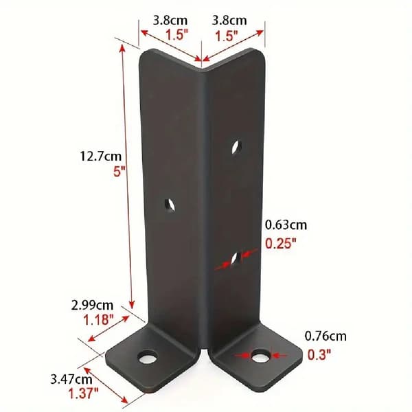Adjustable Deck Post Base 2-Pack for 1.5X1.5-2X2-2X4-4X4 Posts Heavy Duty Metal Support for Wood Fences and Gazebos