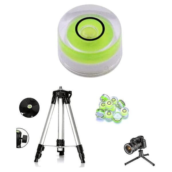 8 st Mini Circular Bubble Level Inclinometers for Leveling Telescopes, Tripods