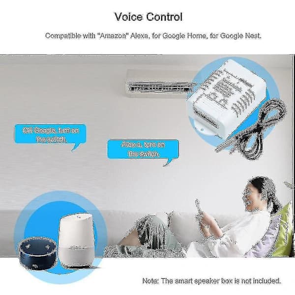 TH-16 Smart WiFi-bryter kompatibel med Sonoff & Ewelink 16A/3500W temperaturovervåking trådløs