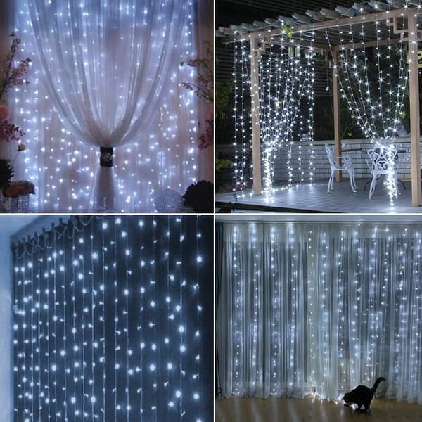Gardinlys 300 LED vinduslamper, egnet for jul